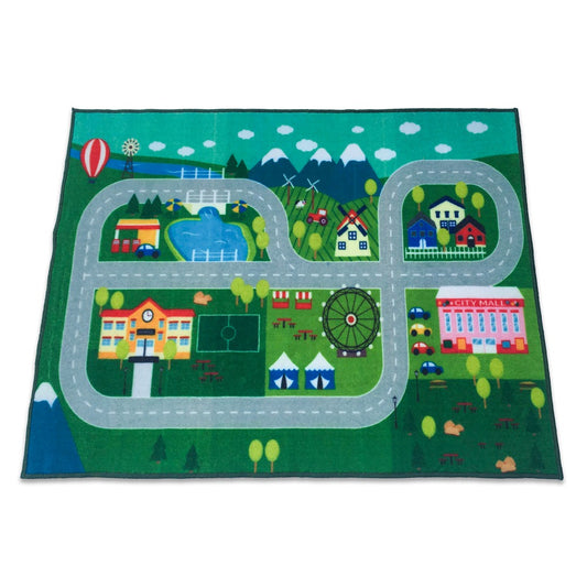 Sajalo Town Map Kids Rug