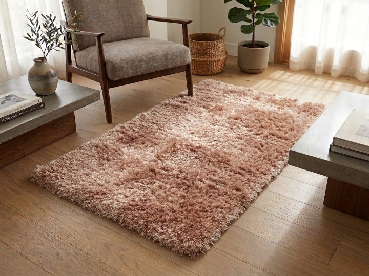 Silky Shaggy Rug beige