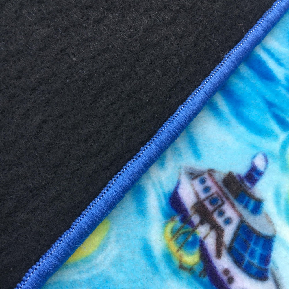 Sajalo Ocean Map Kids Rug