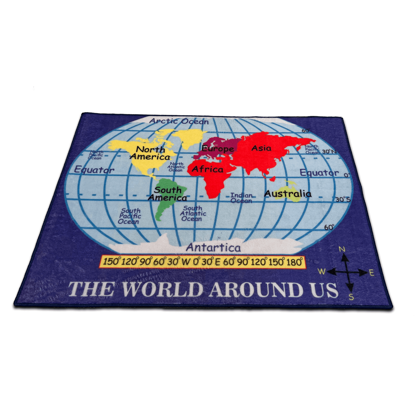 Sajalo The World Map Kids Rug