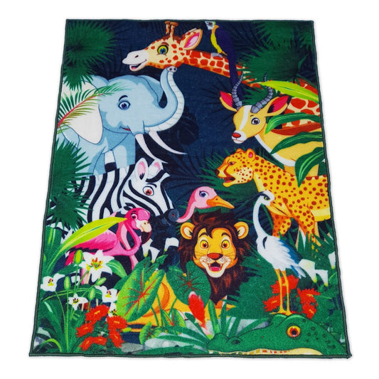 Sajalo Animals in Jungle  Kid Rug