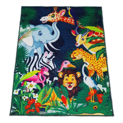 Sajalo Animals in Jungle  Kid Rug