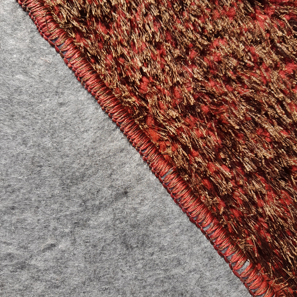Sajalo Bayram Silky Shaggy Rug for home with back grey felt in 2.5 X 5 feet ( 80 X 150 cm )