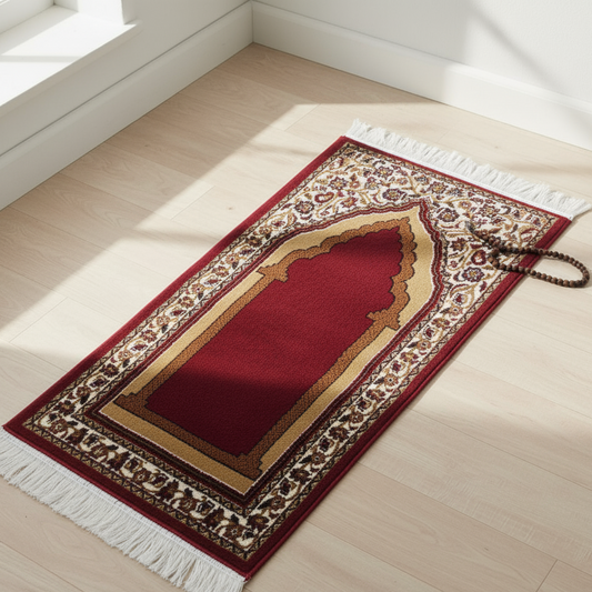 Sajalo Admina Red Jainamaz Multi  2.3x4ft