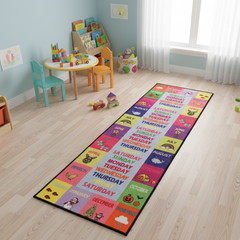 Sajalo Kids Month/Day Names Runner 2x6 ft