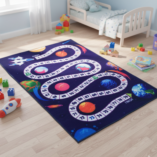 Sajalo Solar System Puzzle Game kid rug in 100x135cm (3x4.5 feets)