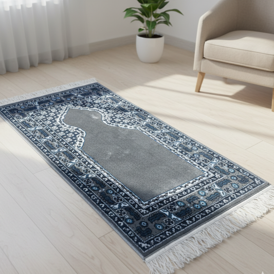 Sajalo Grey irsa Jainamaz 2.3x4ft(66 X 120 cm)