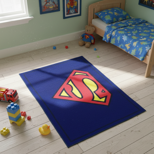 Sajalo Superman Kid Rug in 100x135cm (3x4.5 feets)