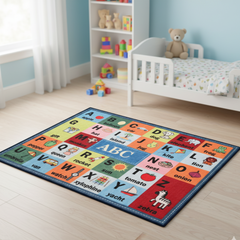 Sajalo Alphabetic Kids Rug 100 x 135 cm (3 x 4.5 feet)