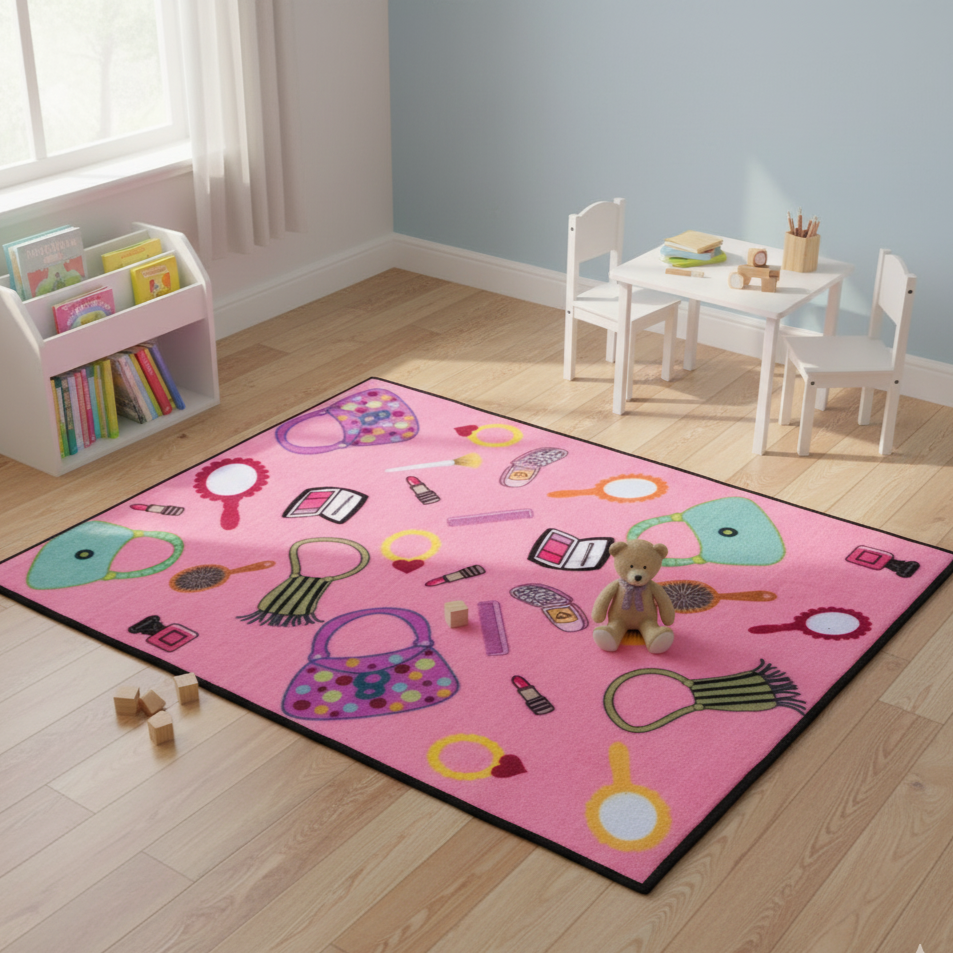 Sajalo Pink Pullover Kids Rug