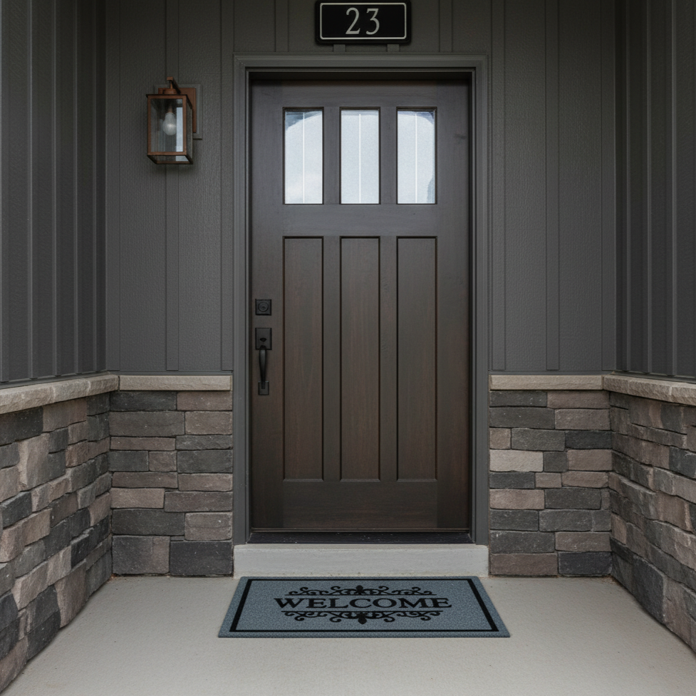 Grey Welcome Door Mat