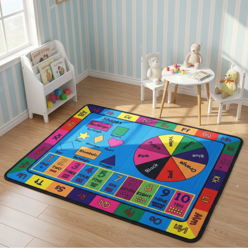 Sajalo Educational Kids Rug 100 x 135 cm (3 x 4.5 feet)