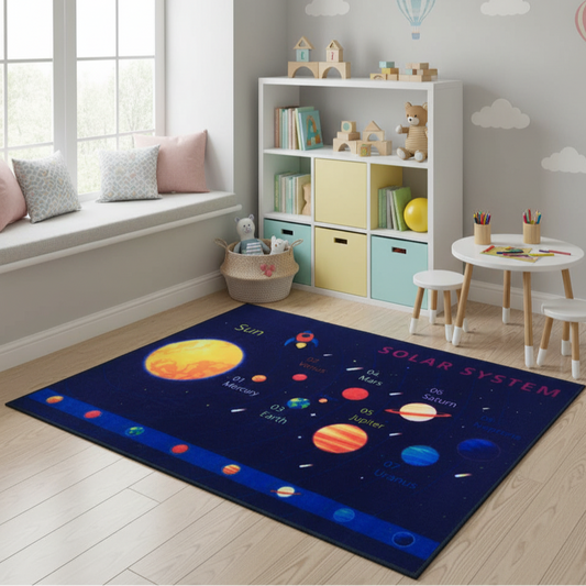 Sajalo Solar System Kids Rug 100x135xcm (3 x 4.5 feet)