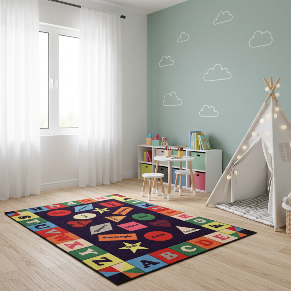Sajalo Mathematical Shape Kids Rugs