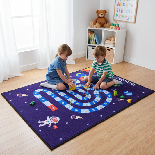 Sajalo Space Adventure Kids Rug 100 x 135 cm (3 x 4.5 feet)