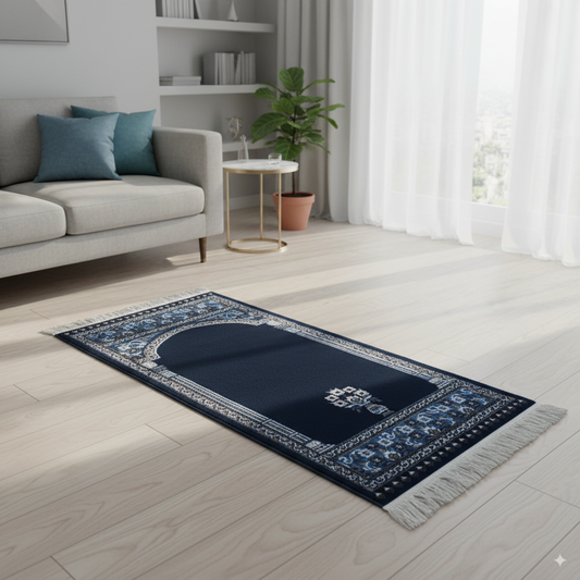 Sajalo Navy Ankara Jainamaz ( Prayer Mat ) 2.3x4 feet