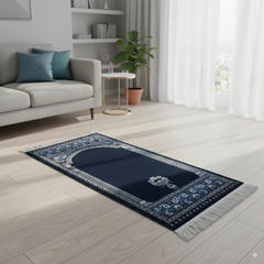 Sajalo Navy Ankara Jainamaz ( Prayer Mat ) 2.3x4 feet
