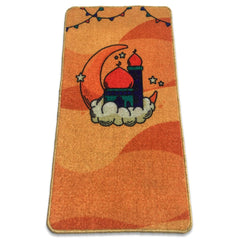 Sajalo New  Arrival Prayer Mat for kids in Marmalade color with back blue colored felt in  50x85cm (19.6x33.4 inches)