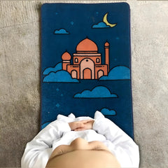 Sajalo New Arrival Prayer Mat For Kids with back grey felt in 52 X 92 cm ( 20 X 36 inches )