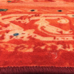 Sajalo Egyptian design Runner rug in Crimson color with back black felt 150x225 (5x7.5 feet)