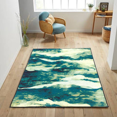 Sajalo Eren  Runner rug in Cloudy Pattern  with back black felt 150x225 (5x7.5 feet)