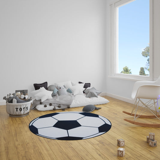Sajalo Football Round Shape Kids Rug
