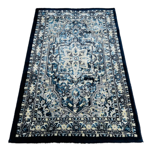 Sajalo Turkish Blue Area Rug 100x150cm