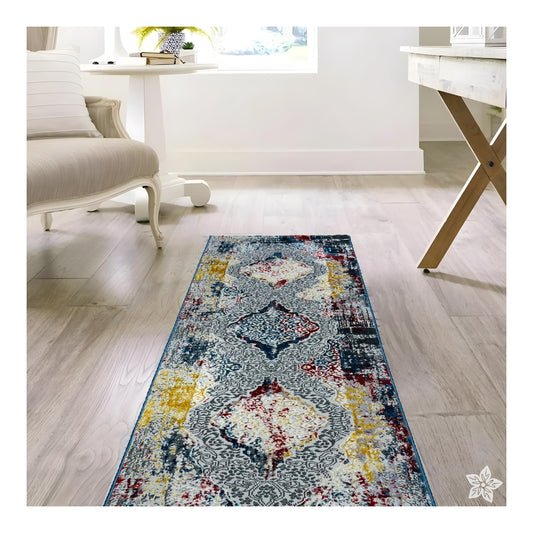 Sajalo Turkish Multi Gold Runner 70x220