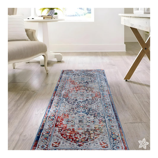 Sajalo Turkish Multi Gray Runner 70x220cm