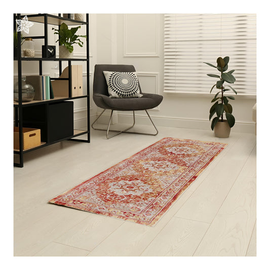 Sajalo Turkish Multi Maroon Runner 70x220cm