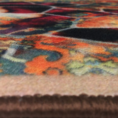 Classic Floral Red ECO Runner Black Felt 60x180cm