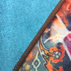 Classic Floral Red ECO Runner Black Felt 60x180cm