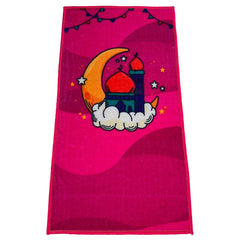 Sajalo New Arrival Prayer Mat for kids in Pink Color with back black felt with non woven quality in 52 X 92 cm ( 20 X 36 inches )