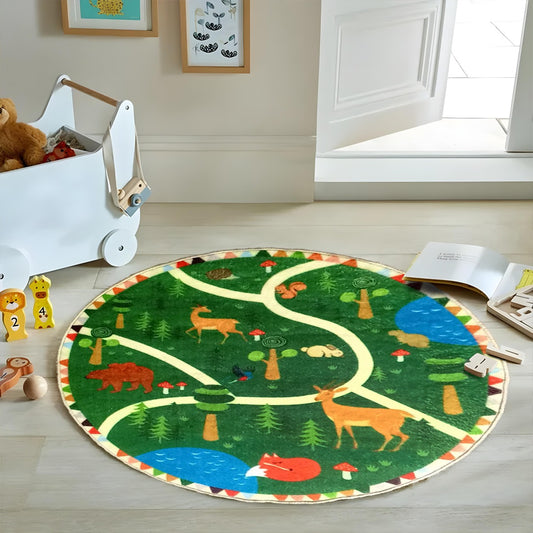 Sajalo Jungle Theme Round Rug