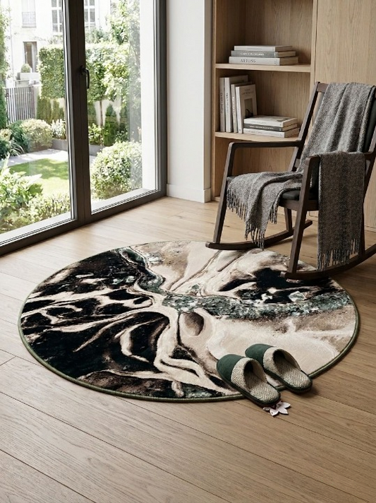 Sajalo Diamond Round Rug 5x5ft