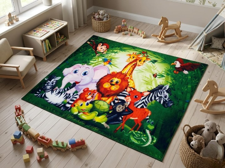 Sajalo Jungle Theme Kids Rug