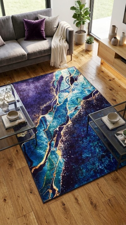 Sajalo Abstract Geode Rug