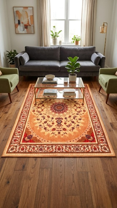Sajalo Eco Traditional Persian Beige Rug