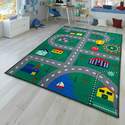 Sajalo City Map Kids Rug 100x135cm