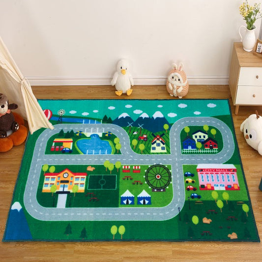Sajalo Town Map Kids Rug 100x135cm