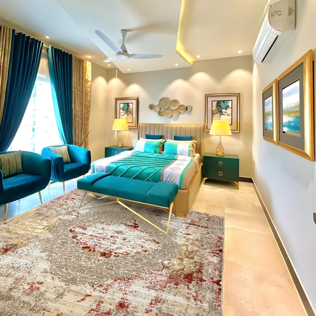 Sajalo Turkish Yellow Gold Area Rug 125x170cm