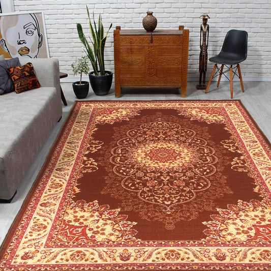 Sajalo Adin design ECO Centre Piece with back black felt in 150x225 (5x7.5 feet)