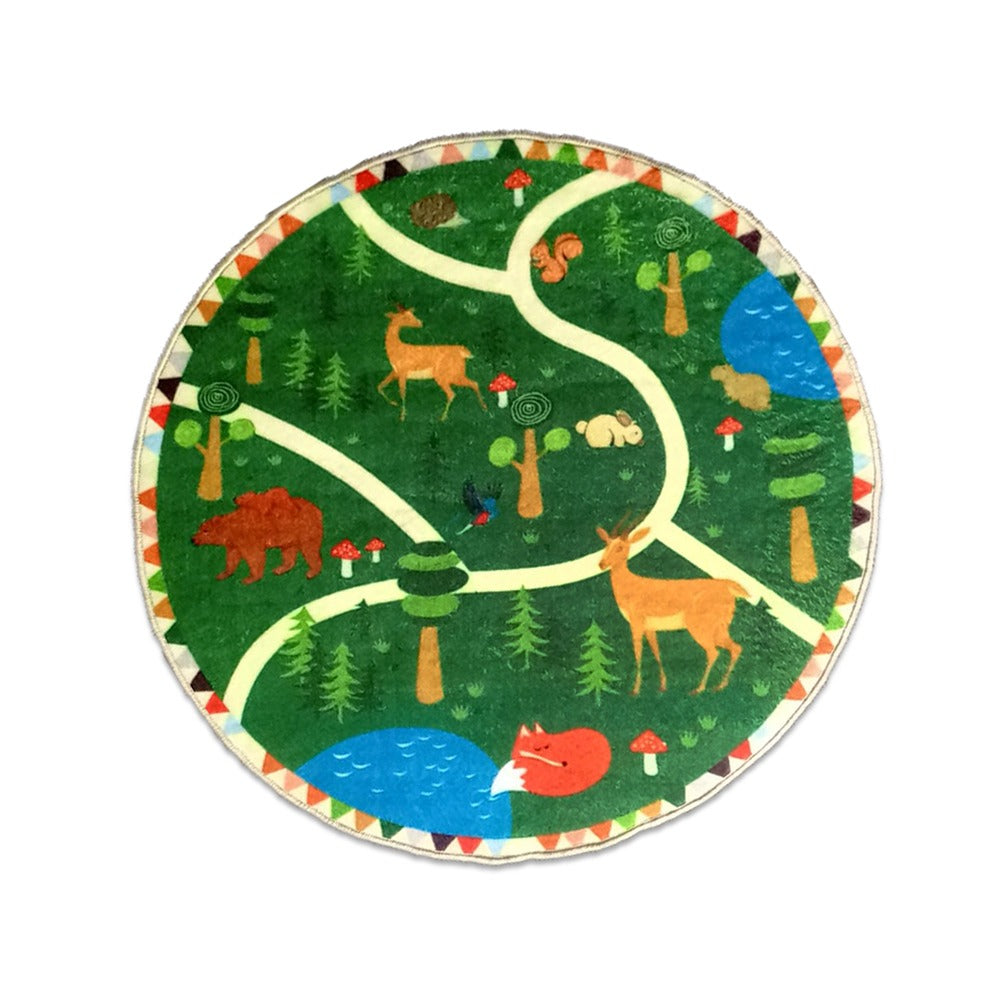 Sajalo Jungle Theme Round Rug