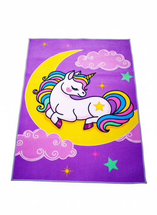 Unicorn Purple Themed Kids Rug