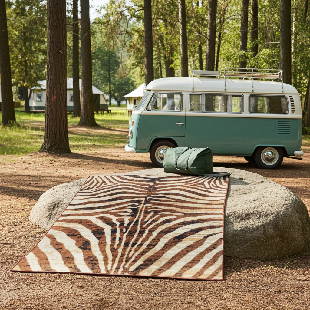 ECO Zebra Print Area Rug 150x225cm (5x8ft)
