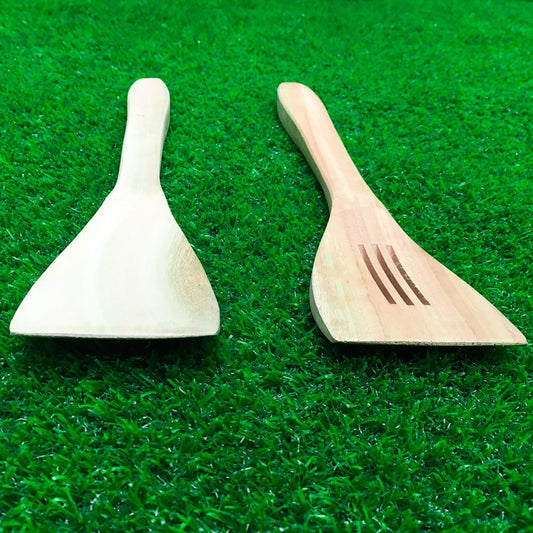 Sajalo Wooden Spatula Spoon Pair