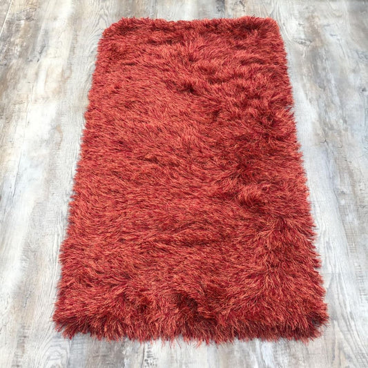 Orange C-Shaggy Rug 2.5x5ft