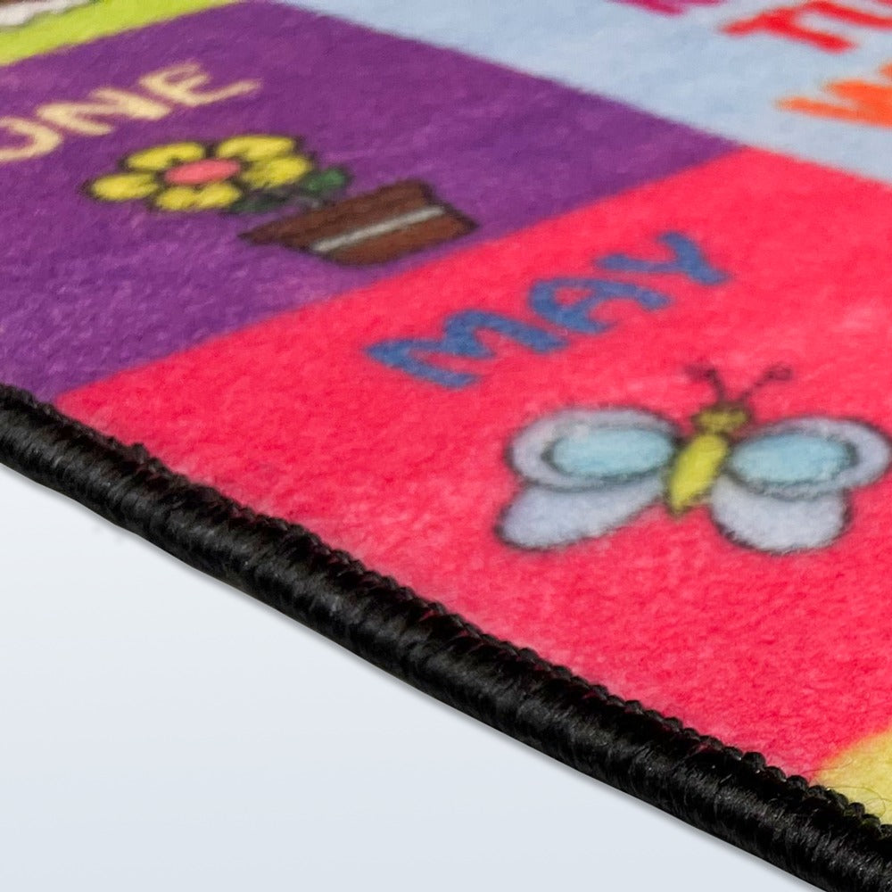 Sajalo Kids Month/Day Names Runner 2x6 ft