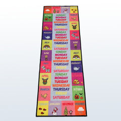 Sajalo Kids Month/Day Names Runner 2x6 ft