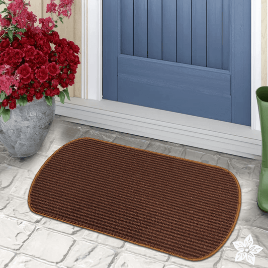 Brown Stripy Door Mat